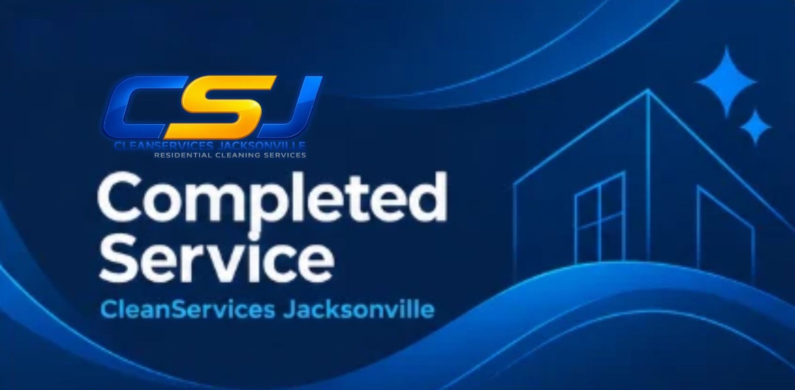 Completed Service — CleanServices Jacksonville branded graphic. No job photo supplied.