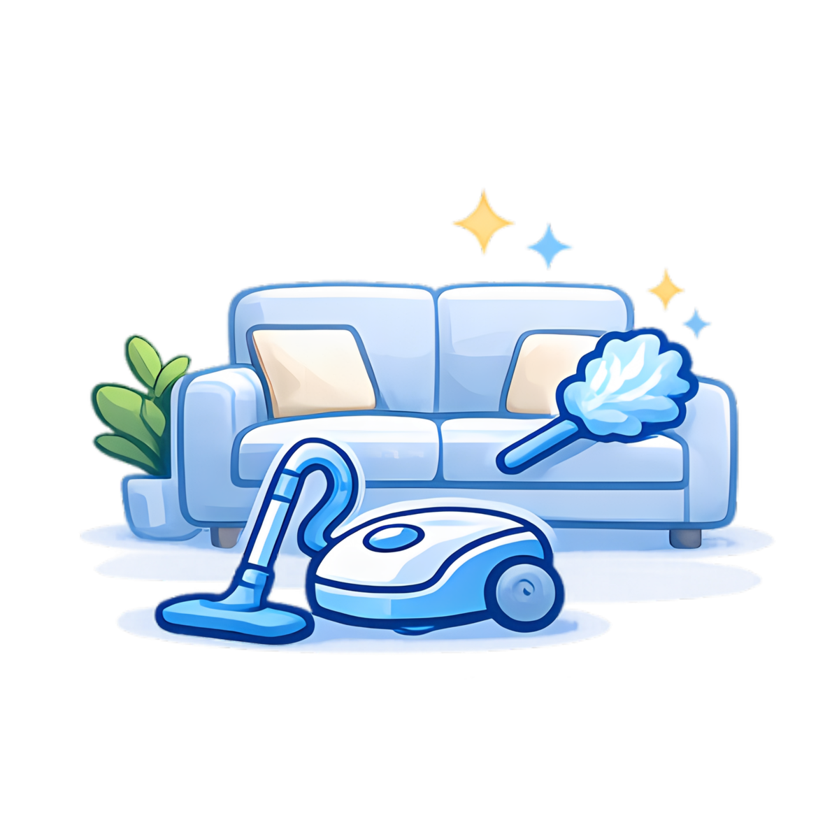 living room cleaning