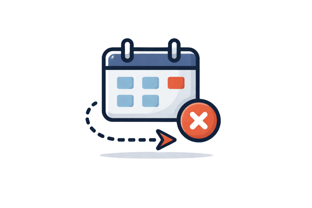 Calendar With Break Symbol Icon