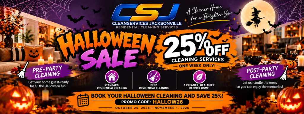 Halloween Cleaning Sale Banner